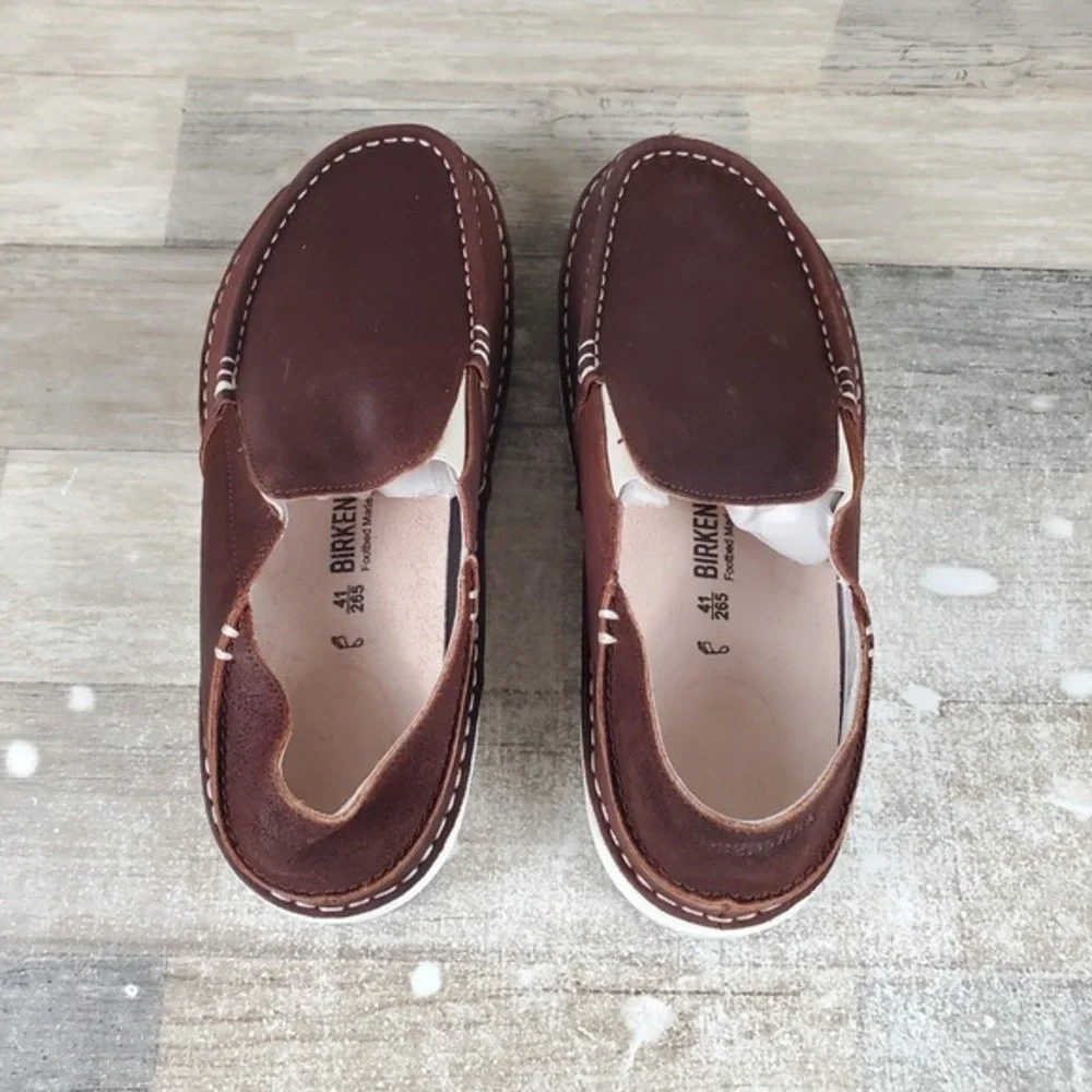 Birkenstock Duma Unisex Moccasins Loafers Mens Sz‎ 8 / Womens 10 Brown Slip On